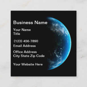 Cartes de visite mondiales Espace Terre