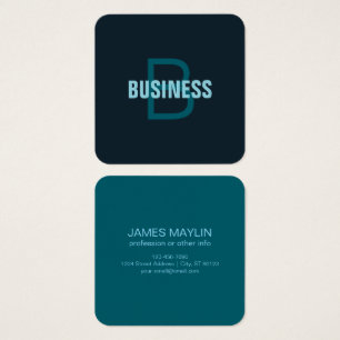 Cartes De Visite Monogramme de nom personnalisable simple en gras