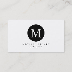 Cartes de visite monogramme et simple au couleur p