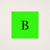 Monogramme Initiales Neon Vert brillant Cool coule