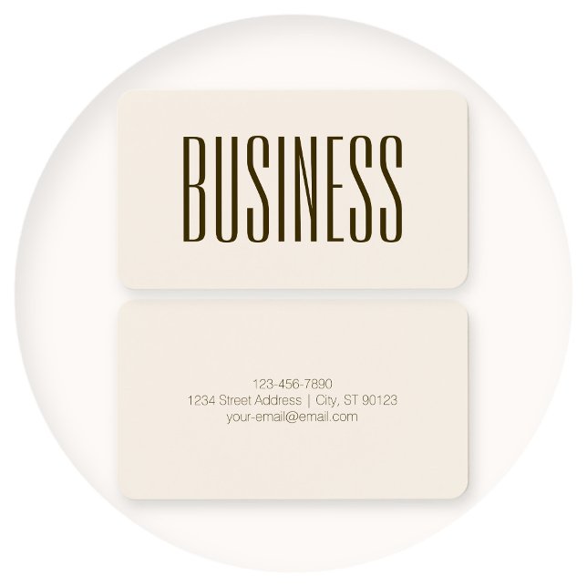 Cartes De Visite Monogramme, marque ou nom commercial | Brown non b (Créateur téléchargé)