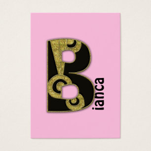 Cartes De Visite monogramme rétro - B