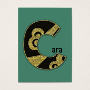 Cartes De Visite monogramme rétro - C