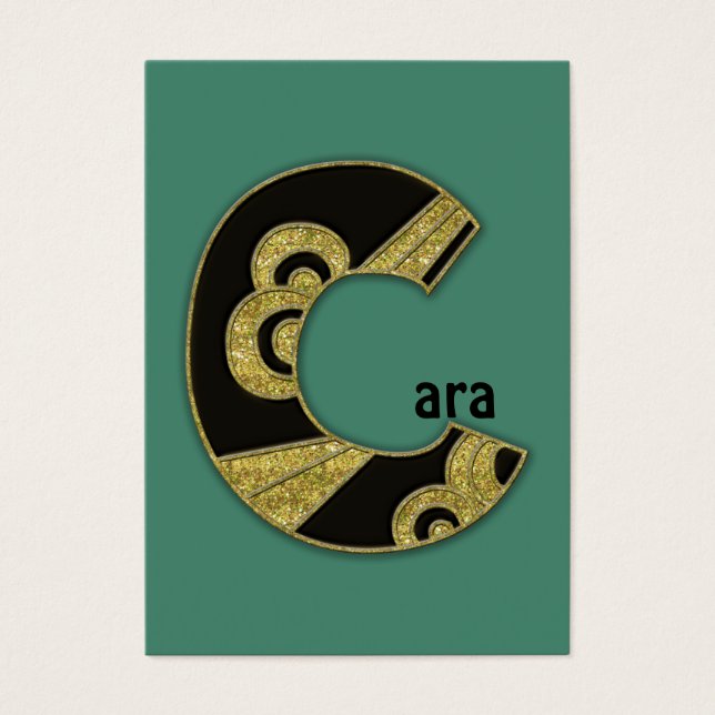 Cartes De Visite monogramme rétro - C (Devant)
