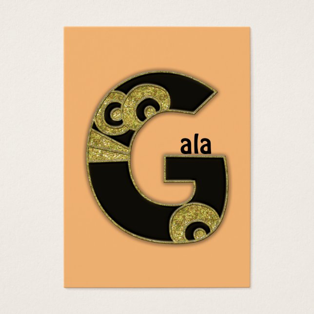 Cartes De Visite monogramme rétro - G (Devant)