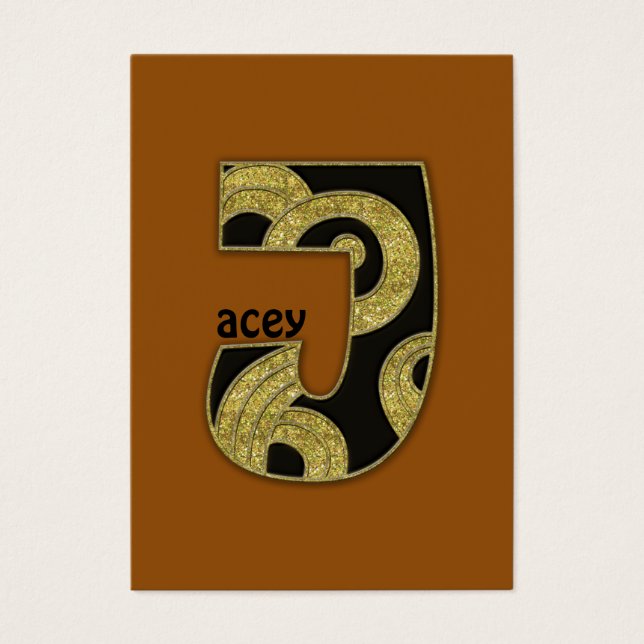 Cartes De Visite monogramme rétro - J (Devant)
