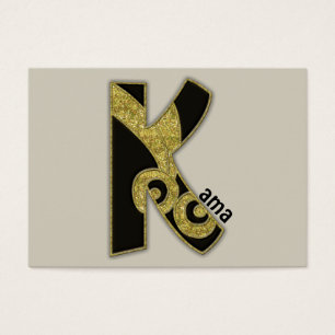 Cartes De Visite monogramme rétro - K