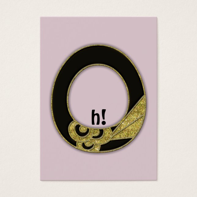 Cartes De Visite monogramme rétro - O (Devant)