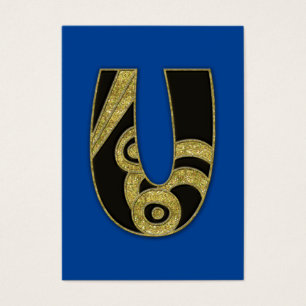 Cartes De Visite monogramme rétro - U