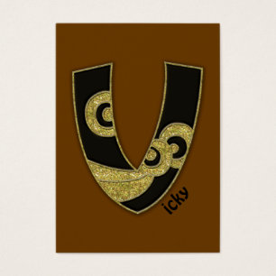 Cartes De Visite monogramme rétro - V