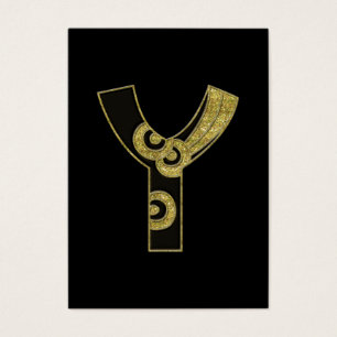 Cartes De Visite monogramme rétro - Y