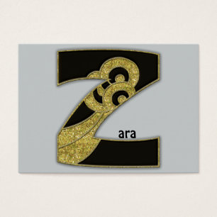 Cartes De Visite monogramme rétro - Z