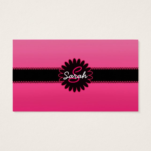 Cartes De Visite Monogramme rose (Dos)