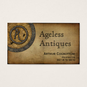 Cartes De Visite Monogramme vintage A de Steampunk