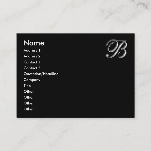 Cartes de visite MonogrammeB (Devant)