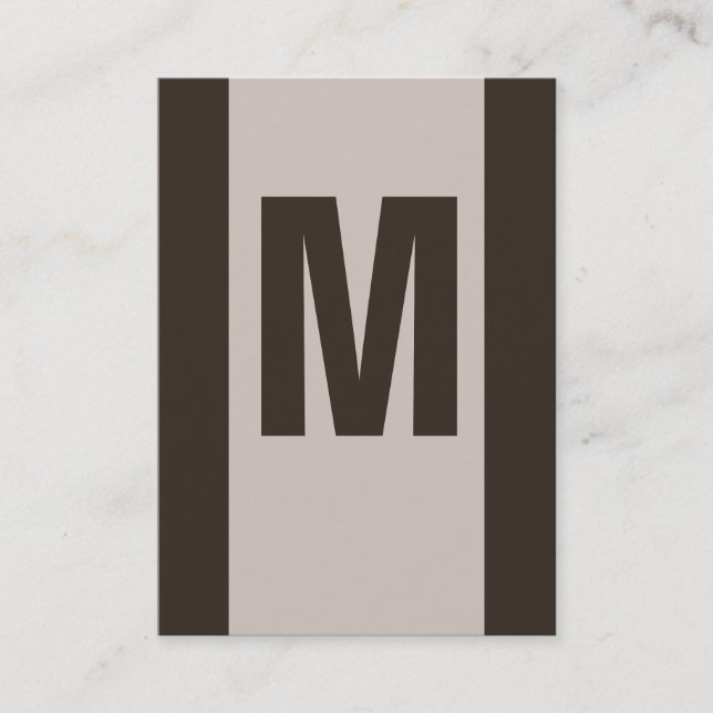 Cartes de visite Monogrammes Brown personnalisable (Devant)