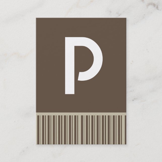 Cartes de visite Monogrammes Brown personnalisable (Devant)