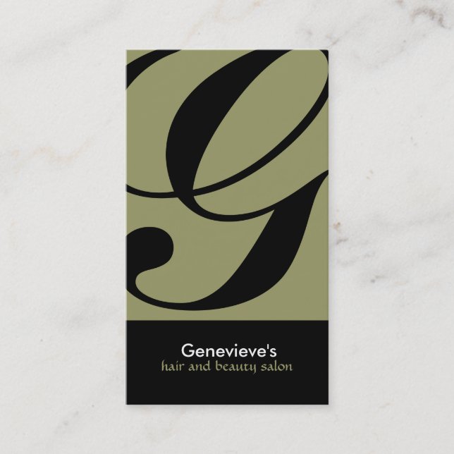 Cartes de visite monogrammes élégants (Devant)