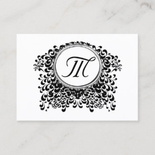 Cartes de visite Monogrammes noirs et blancs perso