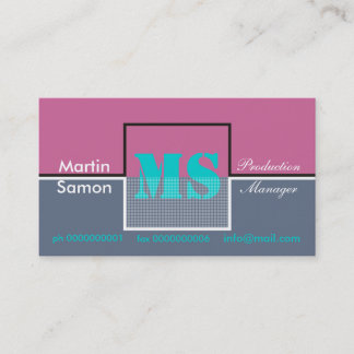 Cartes de visite Monogrammes rétro