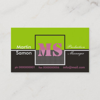 Cartes de visite Monogrammes rétro