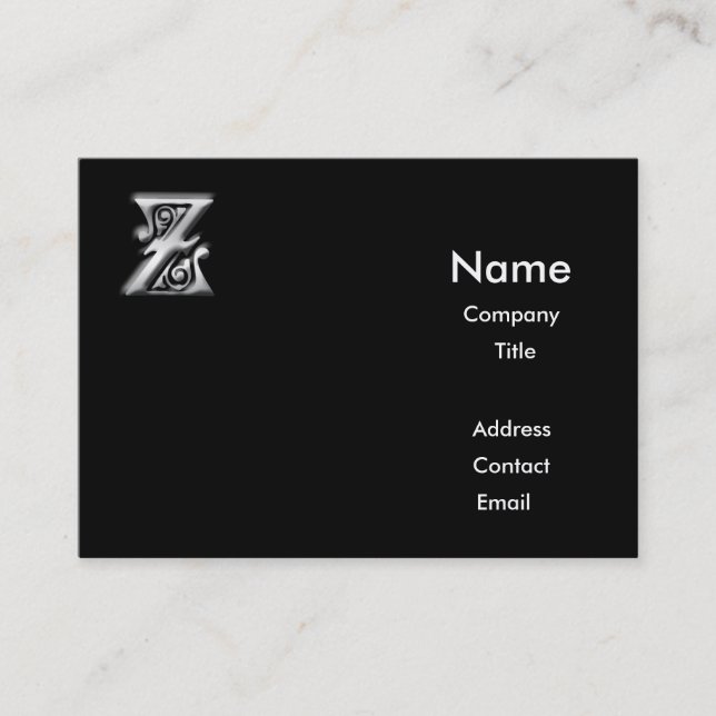Cartes de visite Monogrammes Z (Devant)