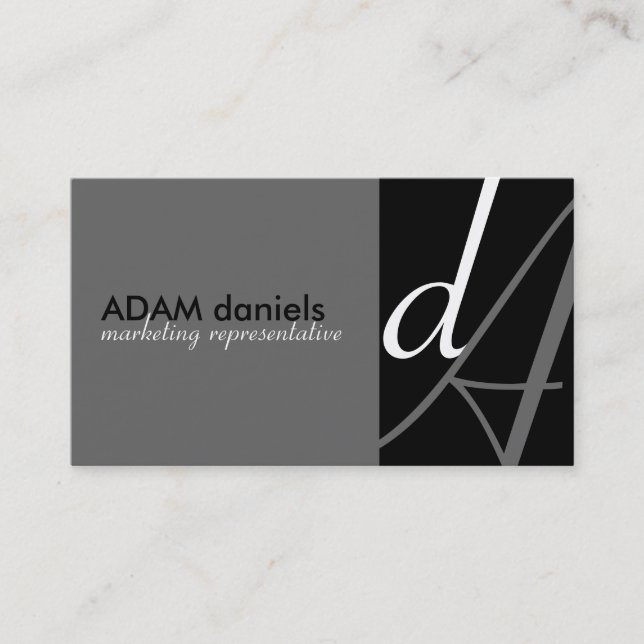 Cartes de visite monographiques uniques (Devant)