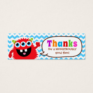 Cartes De Visite Monster Bash Favoriser Balise Anniversaire