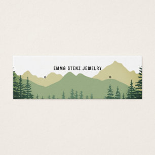 Cartes De Visite Montagne de pin rustique ・ Boucles d'oreilles Écra
