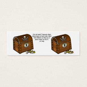 Cartes De Visite Morceaux de jeu de coffre de pirate