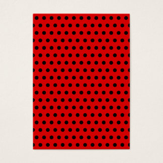 Cartes De Visite Motif à points Polka rouge et noir. Spotty.