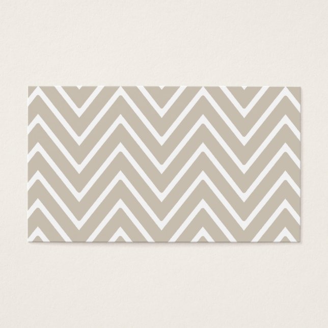 Cartes De Visite Motif beige et blanc Chevron 2 (Devant)