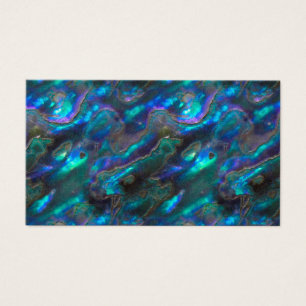 Cartes De Visite Motif bleu de photo de texture nacrée