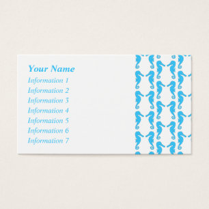 Cartes De Visite Motif bleu d'hippocampe