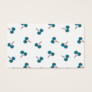 Cartes De Visite Motif Blue Cherry