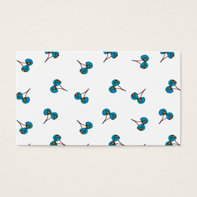 Cartes De Visite Motif Blue Cherry (Devant)