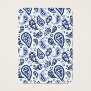 Cartes De Visite Motif Blue Paisley