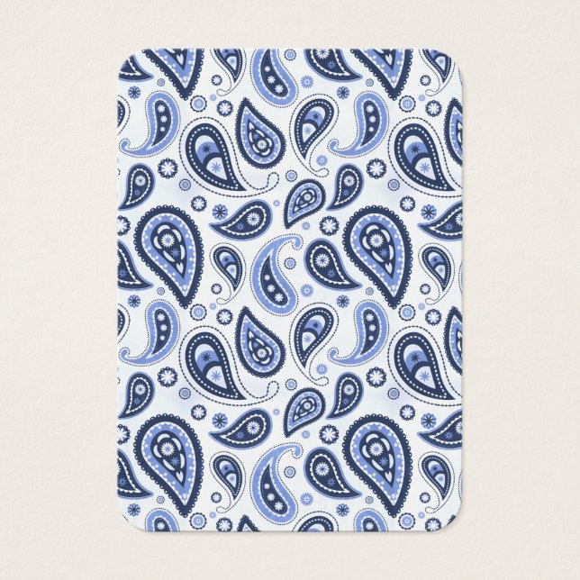 Cartes De Visite Motif Blue Paisley (Devant)