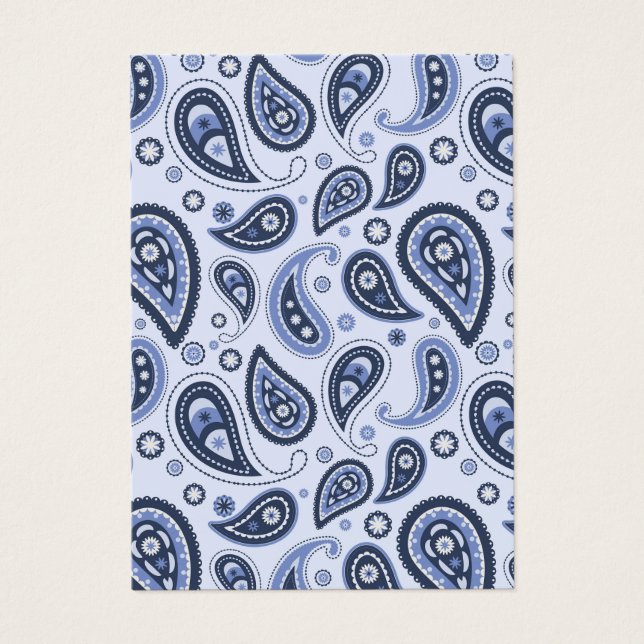 Cartes De Visite Motif Blue Paisley (Devant)