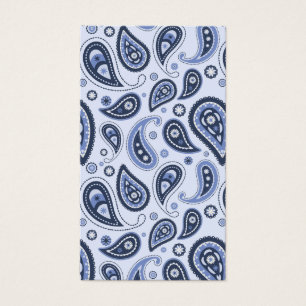 Cartes De Visite Motif Blue Paisley