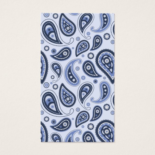 Cartes De Visite Motif Blue Paisley (Devant)