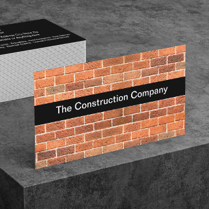 Cartes de visite motif brique de construction