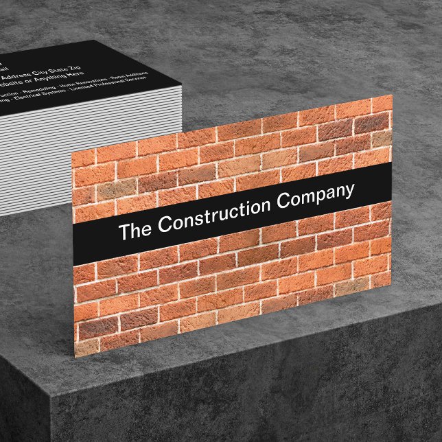 Cartes de visite motif brique de construction (Créateur téléchargé)
