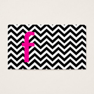 Cartes De Visite Motif Chevron avec Monogram