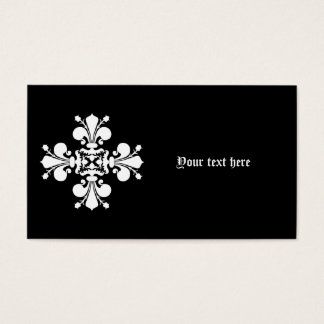 Cartes De Visite Motif damassé blanc