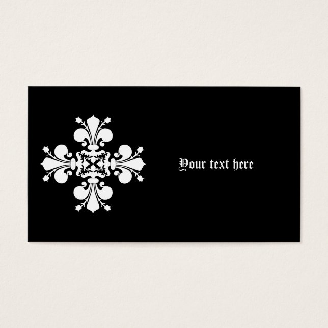 Cartes De Visite Motif damassé blanc (Devant)