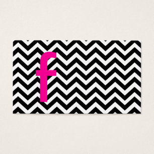 Cartes De Visite Motif de Chevron avec le monogramme