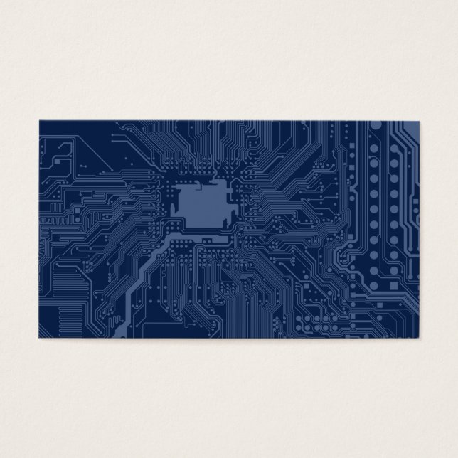 Cartes De Visite Motif de circuit Geek bleu (Devant)