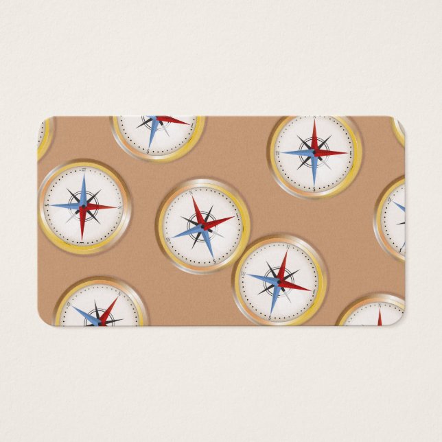 Cartes De Visite Motif de compas magnétique (Devant)