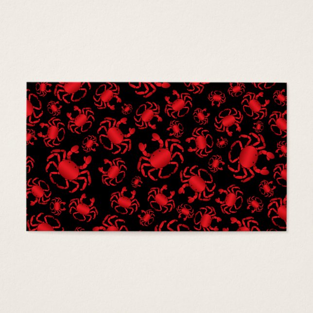 Cartes De Visite Motif de crabe noir (Devant)